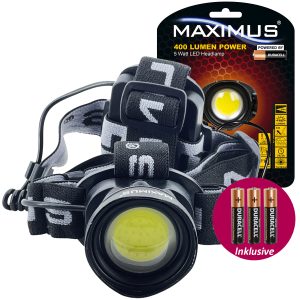 LED-Kopflampe „MDL-005“ 5W COB-LED inkl. Batterien