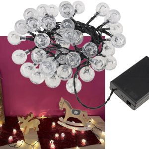 LED Lichterkette 40 Lichterkugeln warmweiß 3m