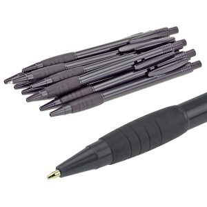 Druckkugelschreiber schwarz. 10er Pack