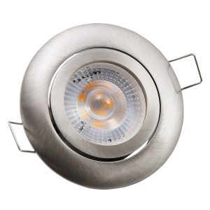 LED Einbaustrahler 5W. schwenkbar. rund. Edelstahl