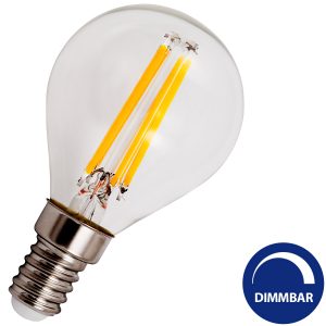 LED Birne E14. 6W. 600lm Filament dimmbar warmweiß