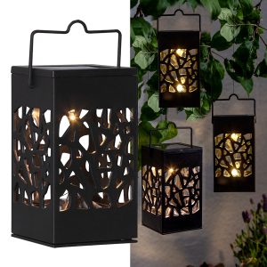 LED-Solar-Laterne „Izola“ im 3er-Set. schwarz