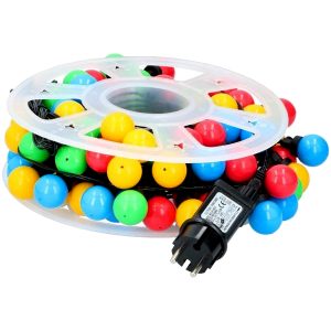 Lichterkette 100 bunte Kugeln 230V von Grundig 13.9m Länge