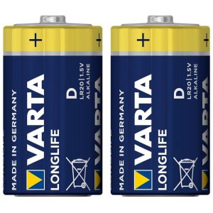 2 Stück Varta Longlife Mono (D)-Alkali-Mangan Batterien
