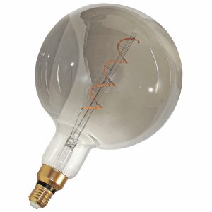 LED-Globe E27. 4W Filament G200 XXL-Kugellampe. warmweiß Rauchglas
