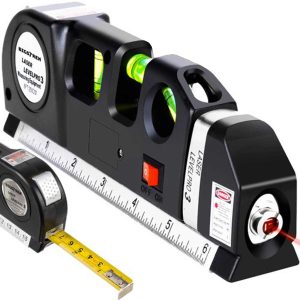 Laser-Wasserwaage mit 250cm Maßband
