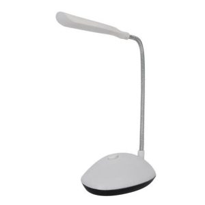 LED Lese- & Schreibtischlampe mit flexiblem Arm. weiß