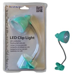 Leselampe 2 LED inkl. Batterien. türkis