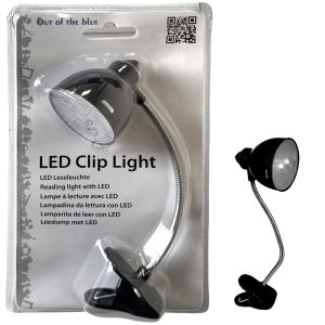 Leselampe 2 LED inkl. Batterien. schwarz