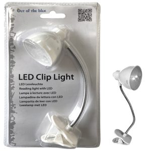 Leselampe 2 LED inkl. Batterien. weiß