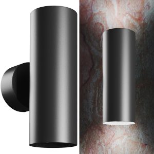 Wandleuchte SQUALLA VARIOSA 2x GU10 Sockel. rund schwarz
