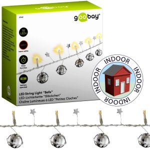 LED-Lichterkette „Glöckchen“ 10 LED 1.3m Timer warmweiß