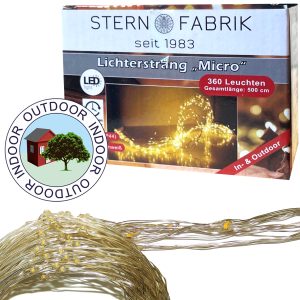 360 Micro-LED Kupferdraht 10  3m Stränge warmweiß