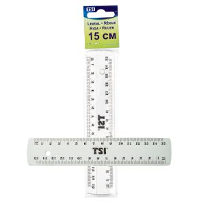 Lineal. 15cm transparent