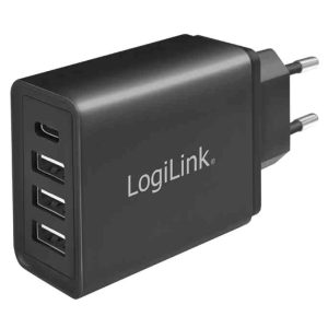 4-fach USB-Ladegerät (27W) schwarz