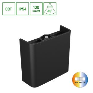 LED Außen- Wandlampe Lunarix 2W 200lm CCT IP54 in schwarz