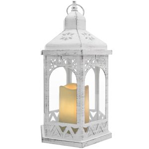 Deko Laterne mit LED Kerze in Antik. 5 eckig Deko Laterne mit LED Kerze in Antik. 5 eckig