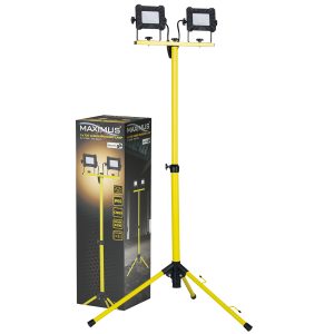 LED Flutlichtstrahler auf Teleskopstativ 2x10W. Neutralweiß