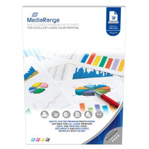 120g Foto-Papier. Laser matt. DIN A4. 100 Blatt. MediaRange