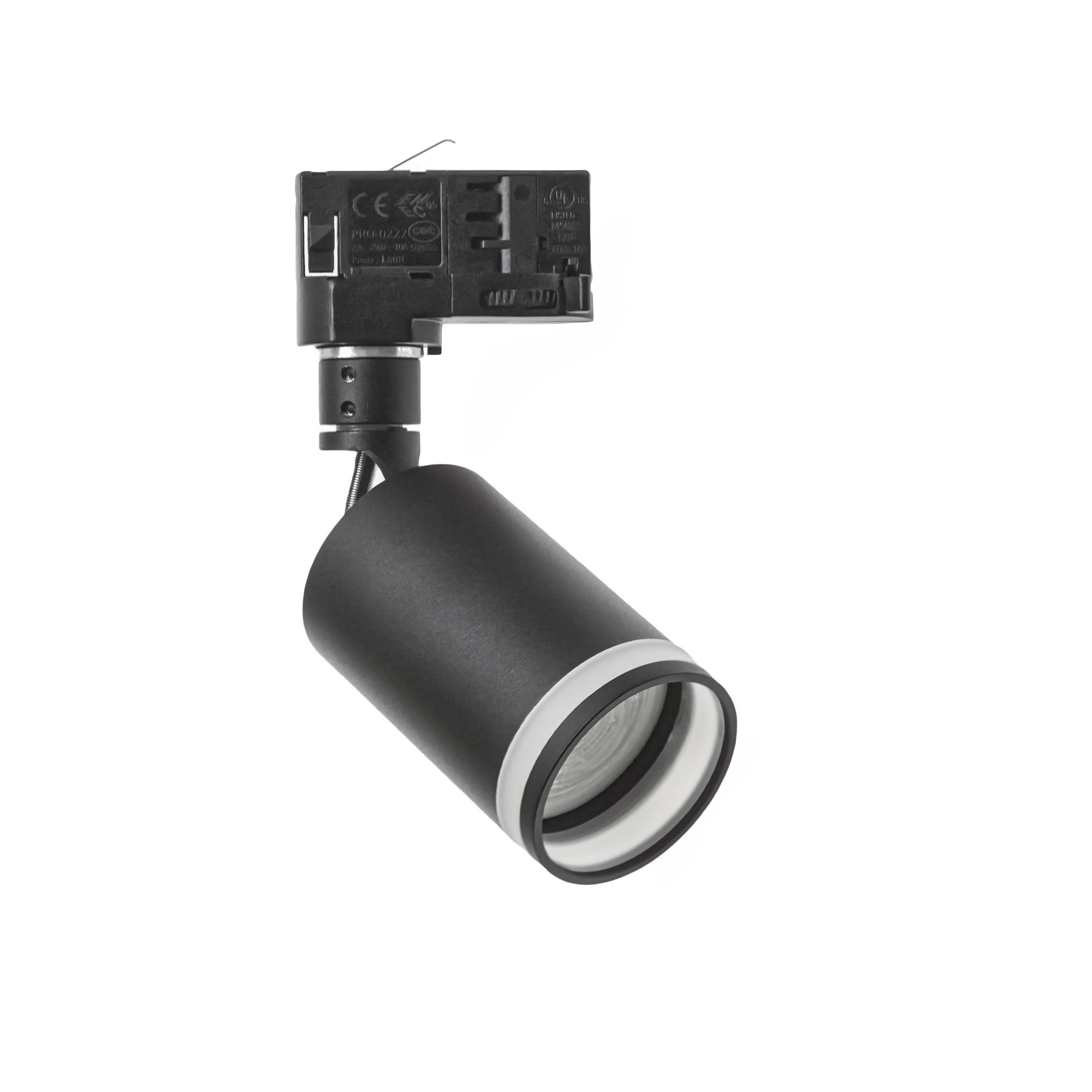 LED Stromschienenstrahler "Ring" mit GU10 Sockel. schwarz