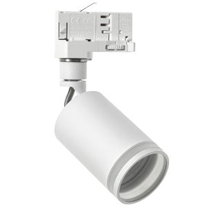 LED Stromschienenstrahler „Ring“ mit GU10 Sockel. weiß