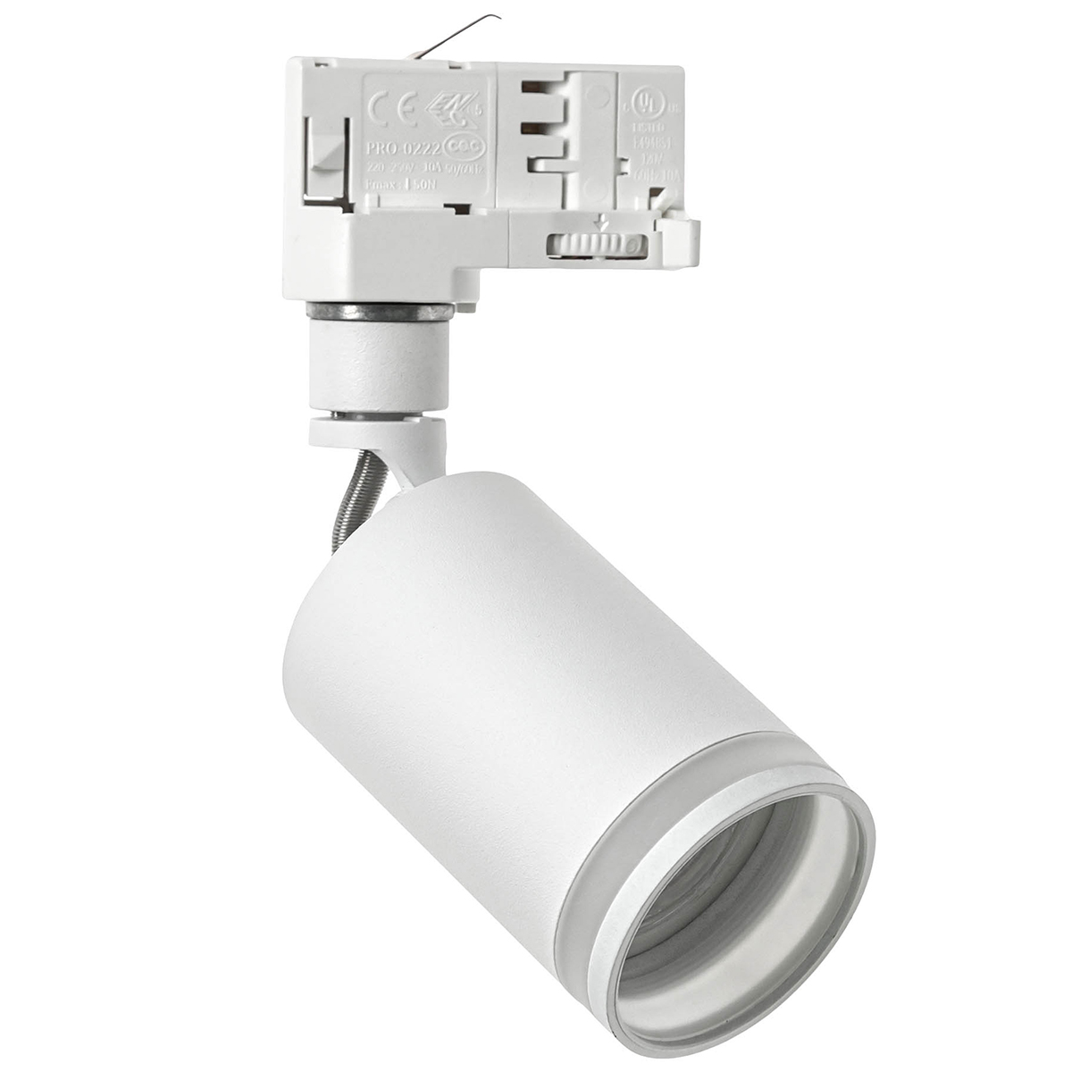 LED Stromschienenstrahler "Ring" mit GU10 Sockel. weiß