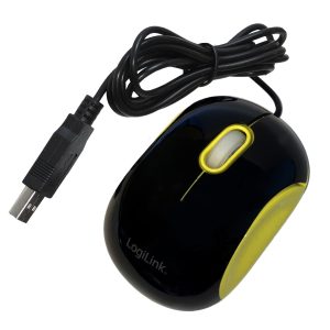 LogiLink optische Maus. USB Kabel. schwarz/gelb iD0094A