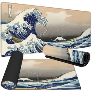 Gaming Mauspad 900x400x2mm Große Welle Motiv
