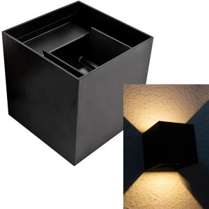 LED Wandleuchte mit einstellbaren Leuchtkegel. 2x3W. 3000K. schwarz