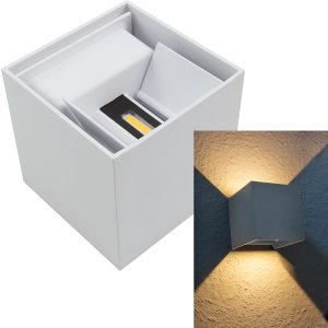 LED Wandleuchte mit einstellbaren Leuchtkegel. 2x3W. 3000K. weiß