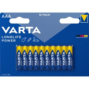 Micro-Batterien. 10 Stück. Varta LongLife Power. AAA 1.5V