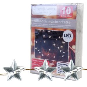 LED Lichterkette Mikro-Sterne 10 LED Timerfunktion 100cm