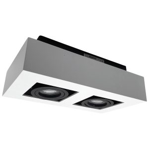 Deckenleuchte Mirora GU10. zweiflammig. weiß-schwarz