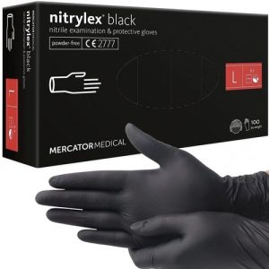 100 Schutzhandschuhe Einmalhandschuhe Nitril L. schwarz