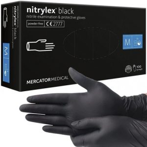100 Schutzhandschuhe Einmalhandschuhe Nitril M. schwarz