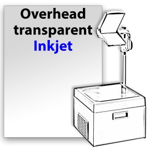 Overheadfolie f. Inkjet-Drucker. 100 Blatt