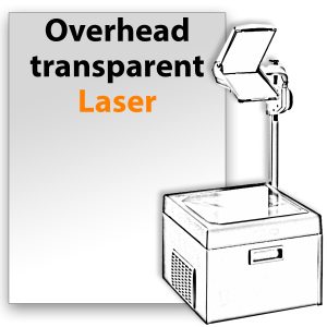 Overheadfolie f. Laser-Drucker. 100 Blatt