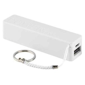 PowerBank 2600mAh Akku. kompakt. weiß