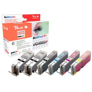 Peach Spar Pack Plus mit Chip. kompatibel zu PGI-550. CLI-551