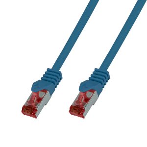 Patchkabel Cat.6 LAN Kabel S/FTP PIMF doppelt geschirmt. blau 10m