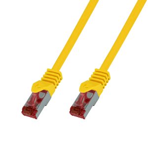 Patchkabel Cat.6 LAN Kabel S/FTP PIMF doppelt geschirmt. gelb 10m