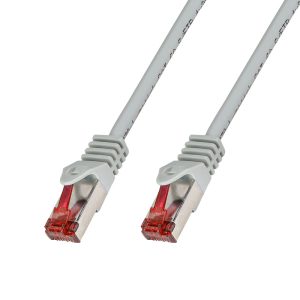 Patchkabel Cat.6 LAN Kabel S/FTP PIMF doppelt geschirmt. grau 50m