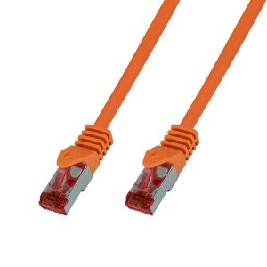 Patchkabel Cat.6 LAN Kabel S/FTP PIMF doppelt geschirmt. orange 0.25m