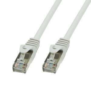 Patchkabel Cat.5e LAN Kabel F/UTP foliengeschirmt. grau 1m