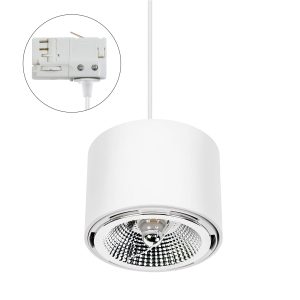 Pendelleuchte Chloe AR111 für 3-Phasen-Schienensystem. weiß