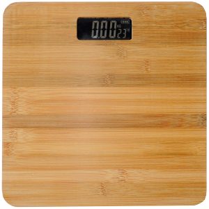 Digitale Personenwaage aus echtem Bambus bis 180kg