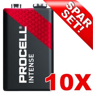 9V Block-Batterie. PROCELL Intense. 10 Stück