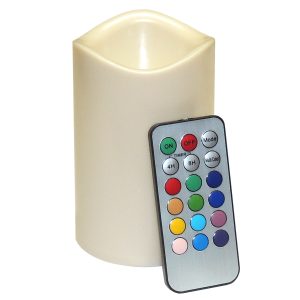 LED-Kerze RGB + Fernbedienung Farbwechsel. „L“