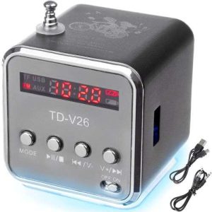 Tragbarer Mini-Lautsprecher/ Mini-MP3-Player/Radio. schwarz