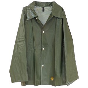 Regenjacke grün Viking Rubber. Größe M